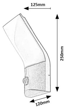 Rabalux 77172-LED Aplica exterior cu senzor TOLNA LED 10W 230V IP54