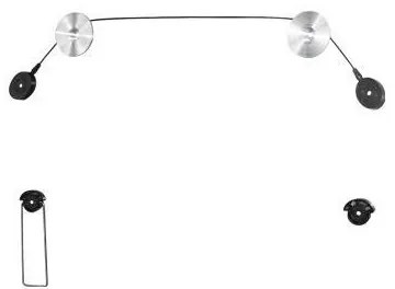Suport TV Crown LED 01/400, 28 până la 55", Până la 50 kg, Negru