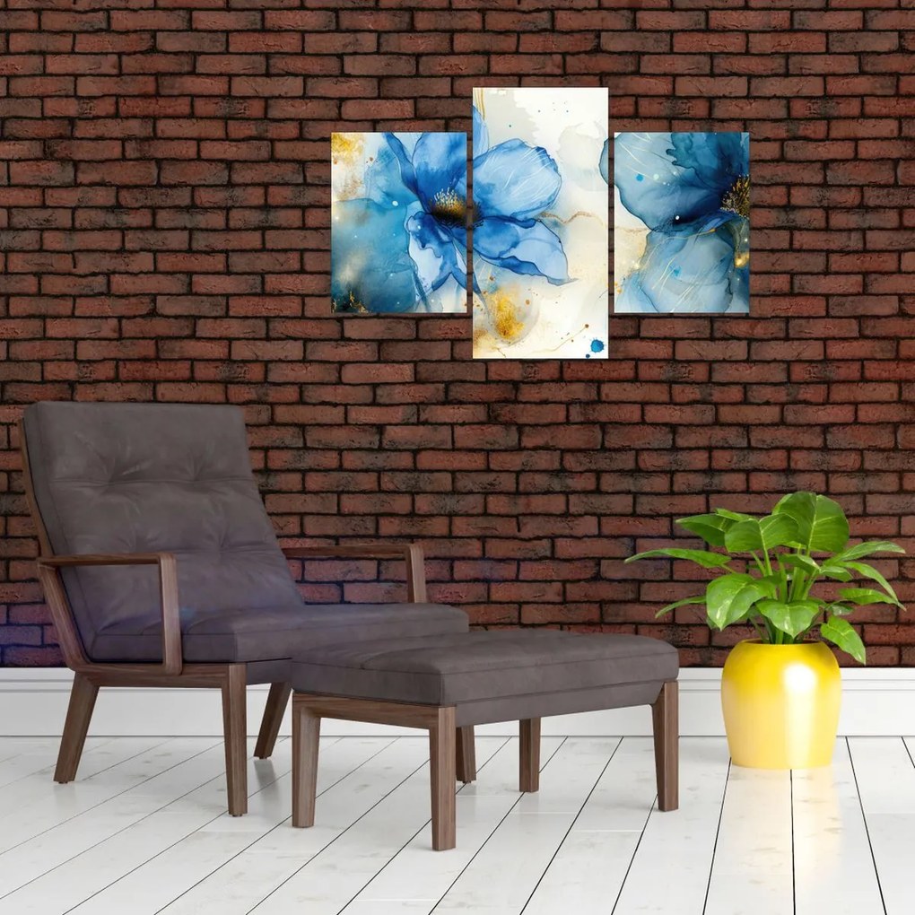 Tablou - Floral, pictură cu cerneală (90x60 cm)