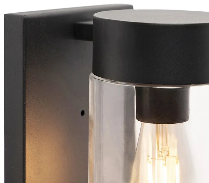 Lampă de perete inteligentă de exterior neagră IP44 incl. WiFi ST64 - Jarra