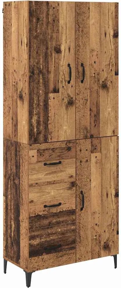 vidaXL Bufet Pe perete Lemn Vechi 69,5 x 34 x 180 cm Lemn compozit