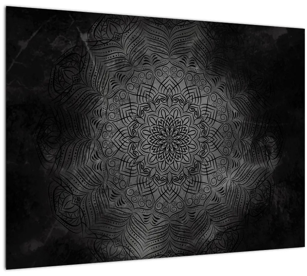 Tablou pe sticlă -Mandala mistică (70x50 cm)
