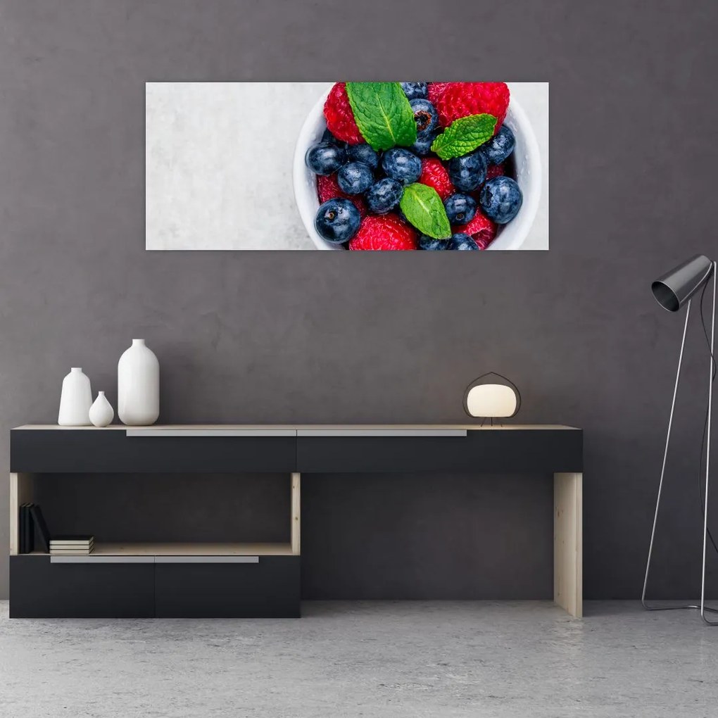 Tablou - bol cu fructe de pădure (120x50 cm), în 40 de alte dimensiuni noi