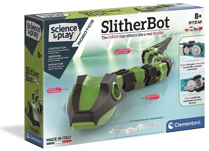 Animale Slither Bot Jucărie de construcție șarpe Clementoni