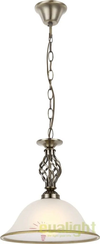 Lustra, Pendul clasic diam.30cm, finisaj brass antique, Odin 60208H GL