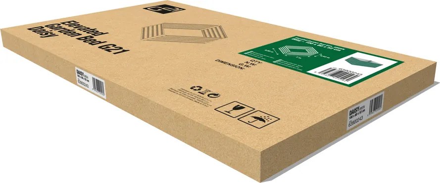 Patură înălțată G21 Daisy 100 x 80 x 52 cm, dintablă, verde