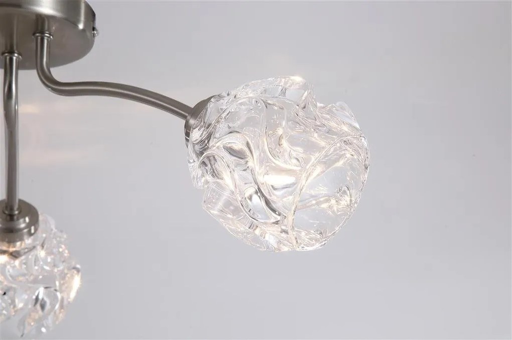 Lustra aplicata 3 becuri metal nickel satinat Astral