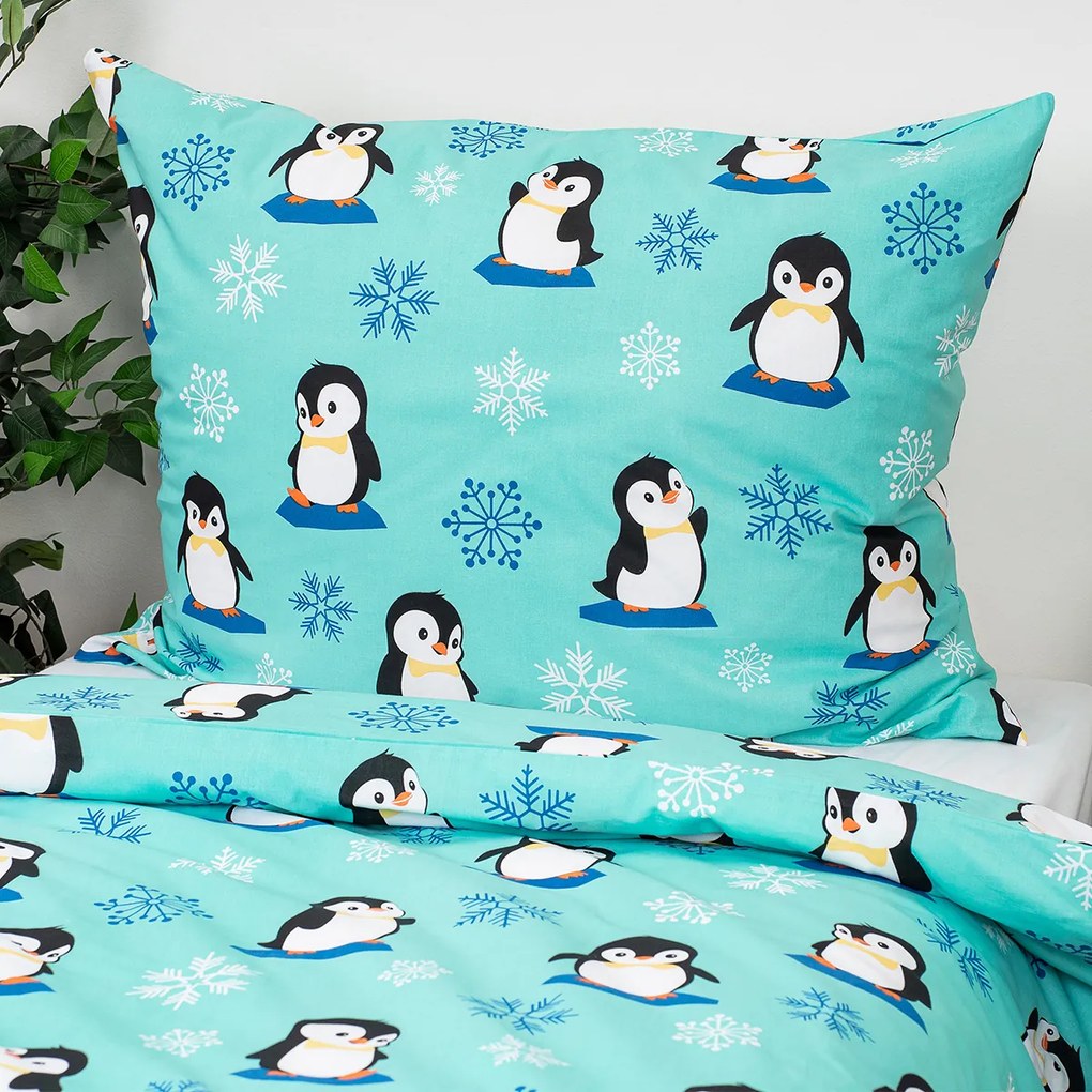 Lenjerie de pat din bumbac pentru copii 4Home Arctic Friends, 140 x 200 cm, 70 x 90 cm
