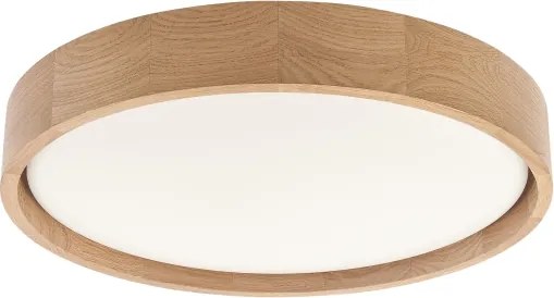 Brilagi - Plafonieră LED MANAROLA PLAIN, 24W, 230V, 3000K, diam. 41 cm, stejar