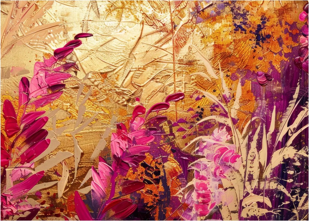 Tablou - Pictură abstractă de flori II. (70x50 cm)