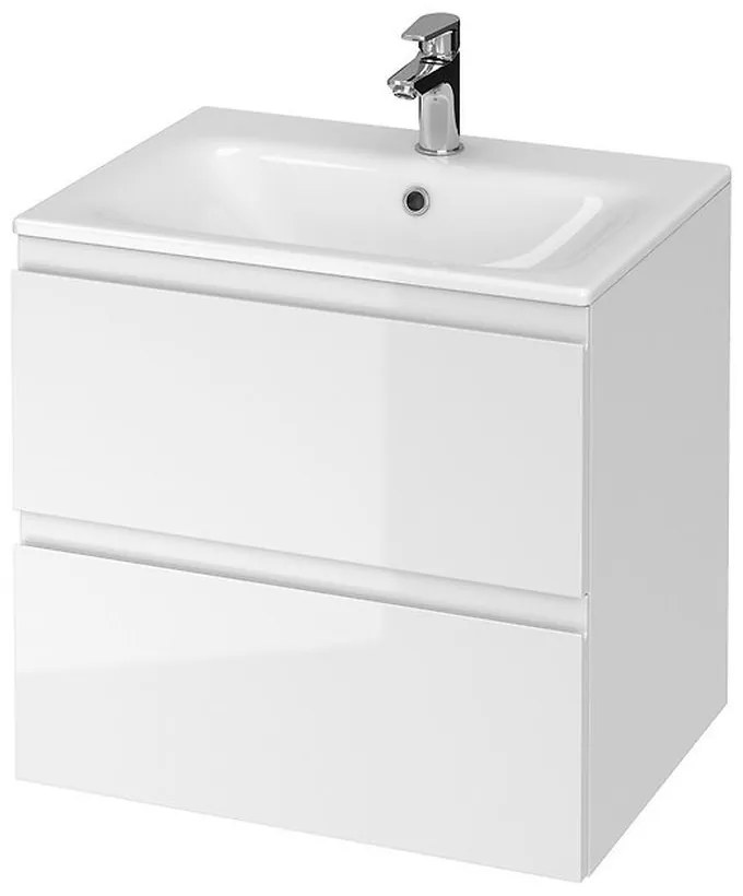 Dulap cu lavoar, 57x60x45 cm, 2 sertare, alb