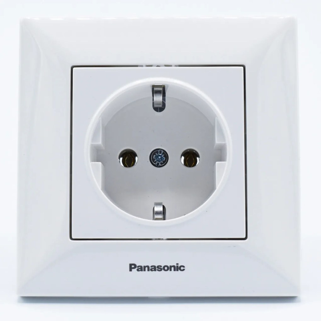 Priza simpla cu impamantare Arkedia Panasonic, ST, alba