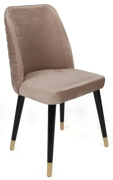 Set de scaune de sufragerie Hugo Beige și Negru, 4buc.