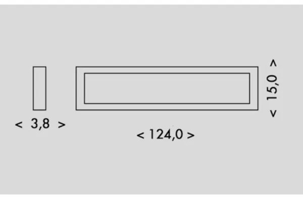 Plafonieră LED Ecolite TL1902-36W/CR LED/36W/230V 4100K 124 cm negru