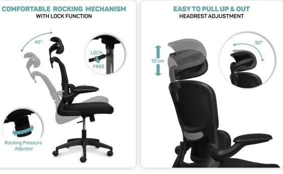 Scaun de birou CONNECT IT COC-2500-BK ForHealth DeltaPro negru