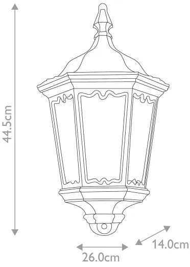 Elstead MD7-BLACK - Aplica de perete pentru exterior MEDSTEAD 1xE27/60W/230V IP44, neagră