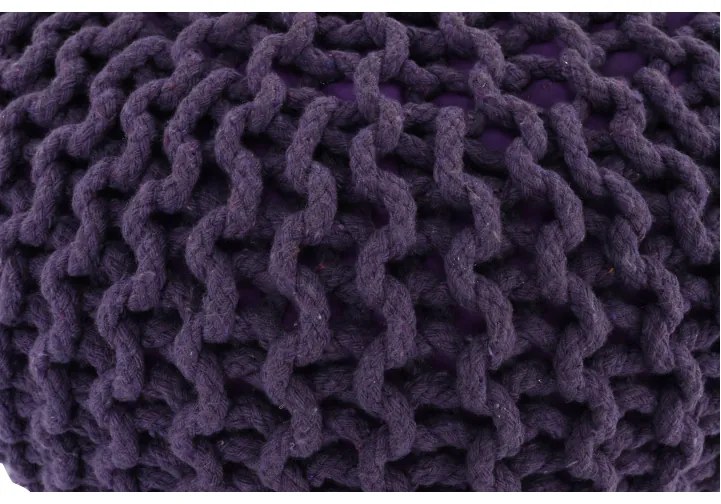 Taburet împletit, bumbac violet, GOBI TYP 2