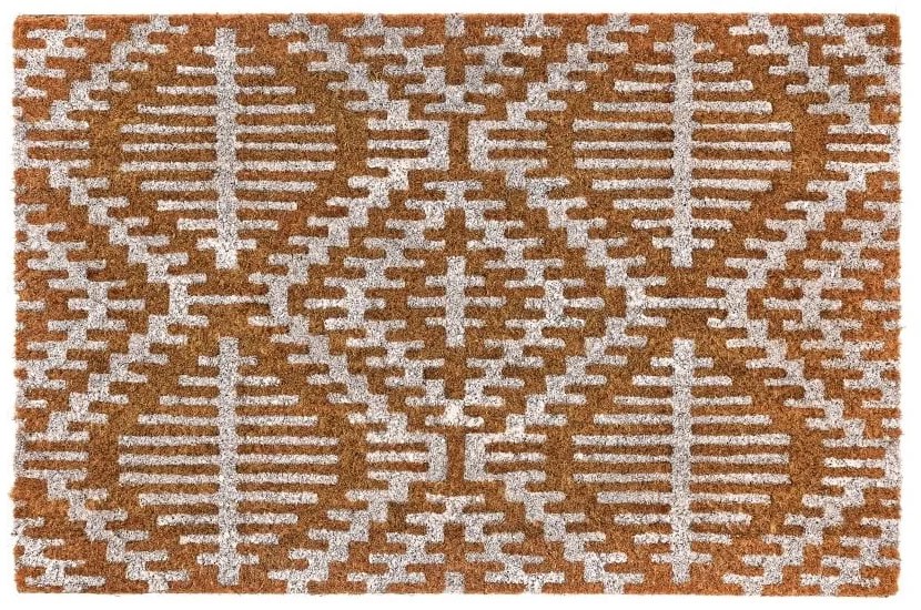 Covoraș de intrare din fibre de nucă de cocos 60x40 cm Boho White – Casa Selección