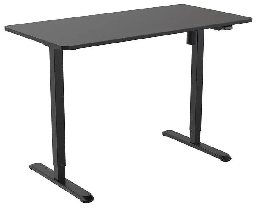 Birou cu reglare pe înălțime, 120x60 cm negru