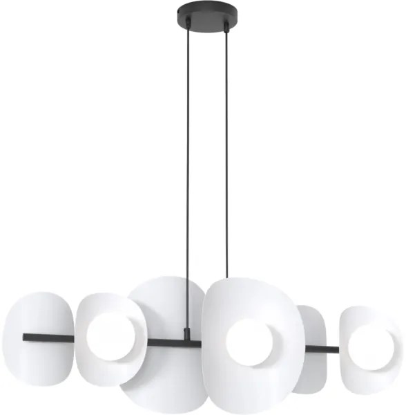 Lustră suspendată pe cablu ELEMENTI 6xG9/8W/230V gri