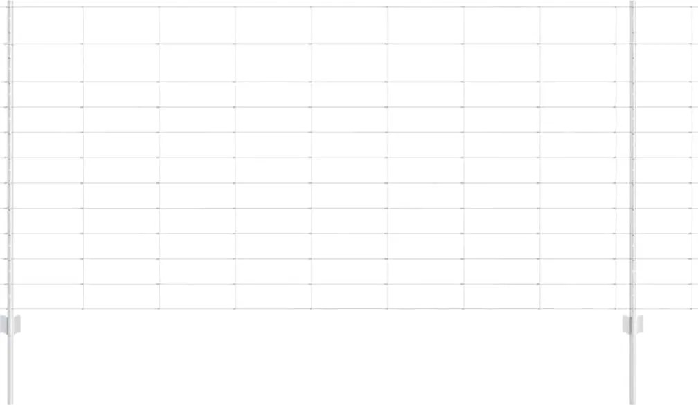 vidaXL Gard cu Stâlp Argintiu 1,2 x 25 m Oțel