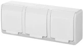Priza schuko tripla aplicata IP44 HERMES