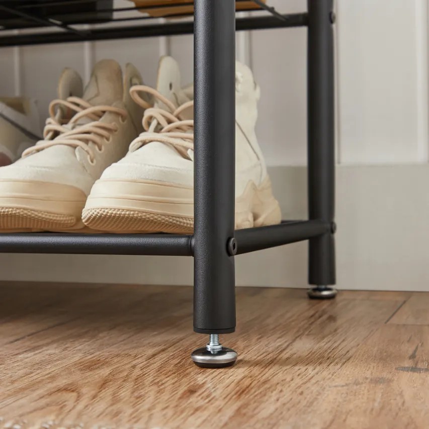 Perete de hol din metal INDUSTRY 175 cm, negru/maro-gri