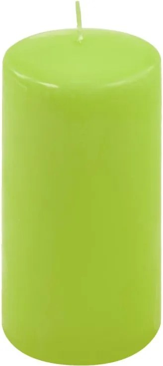 Set de lumânări în formă de pilon, 15 cm, Ø 7,5 cm, verde de