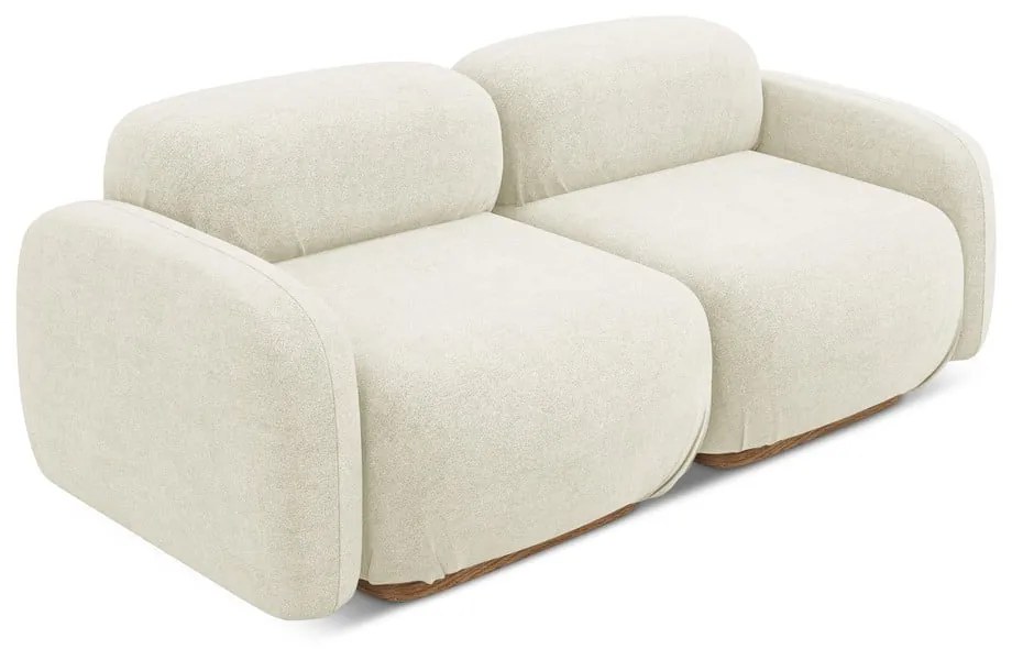 Canapea modulară crem cu tapițerie din țesătură bouclé 190 cm Ailani – Makamii