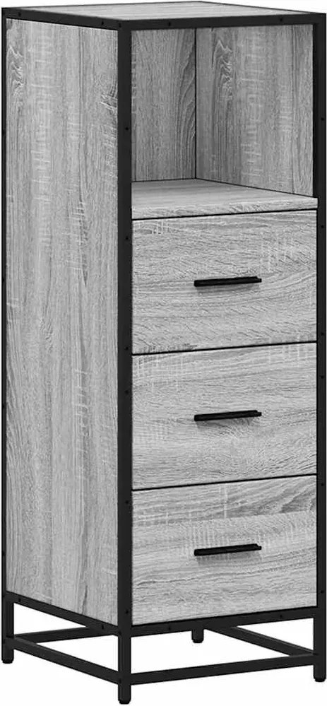 vidaXL Dulap de baie, gri sonoma, 65x33x60 cm, lemn prelucrat