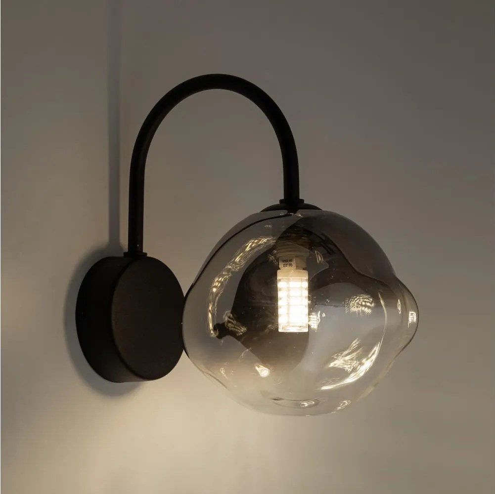 Brilagi - Lampă de perete VULCANO 1xG9/8W/230V negru/negru fumuriu