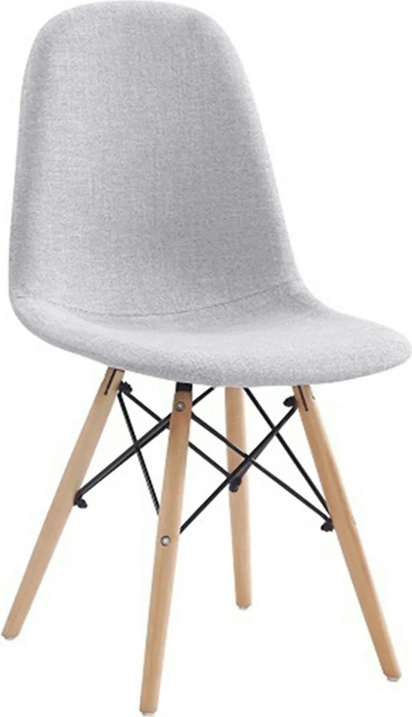 Scaun DARELA NEW, gri deschis/fag, stofa clasica/lemn, 45x51x83 cm