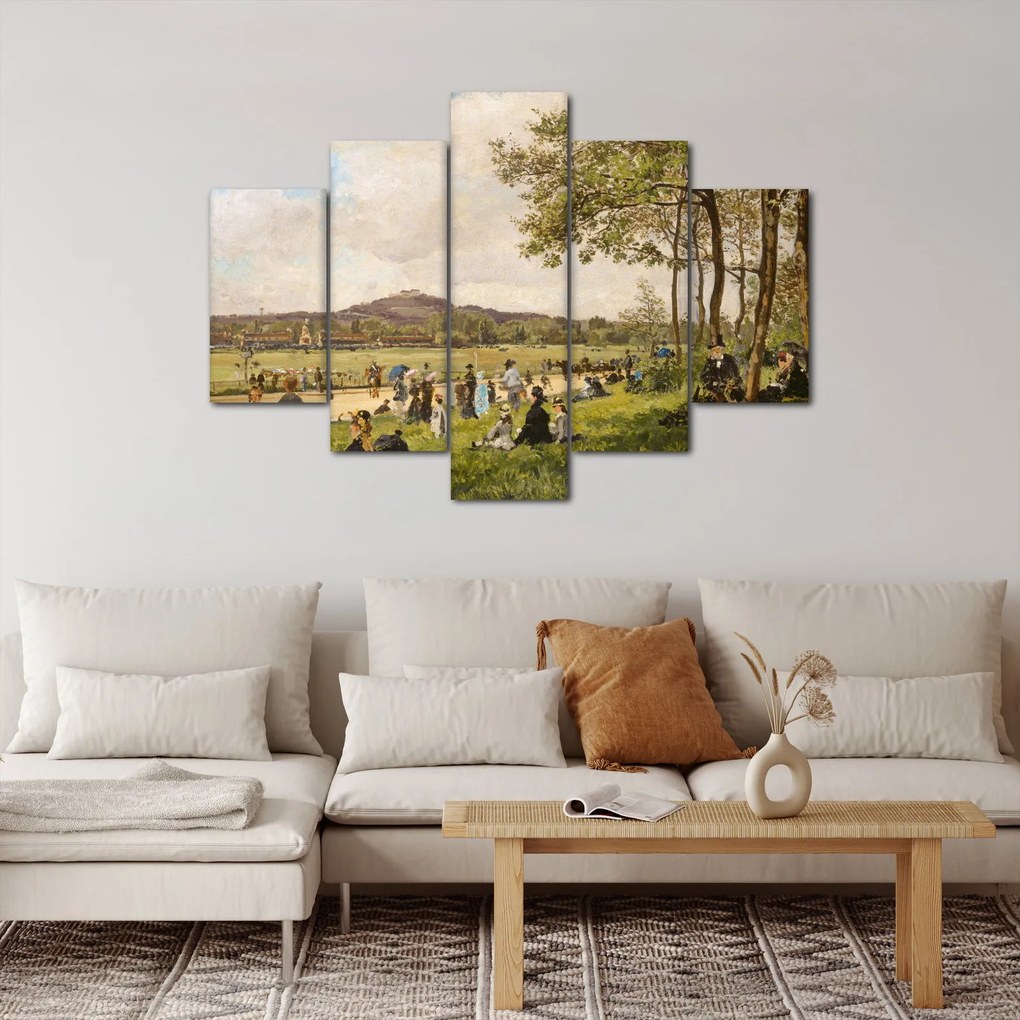 Tablou - French 19th Century, Race Course at Longchamps, reproducere (150x105 cm)
