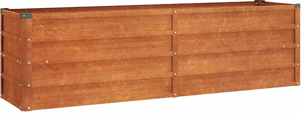 vidaXL Strat înălțat de grădină, ruginiu, 160x40x45 cm, oțel corten