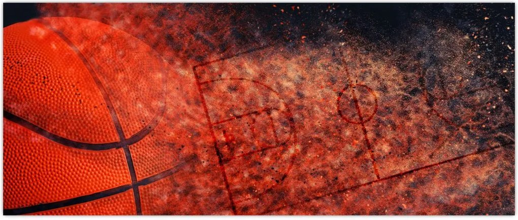 Tablou - Meci de baschet (120x50 cm)