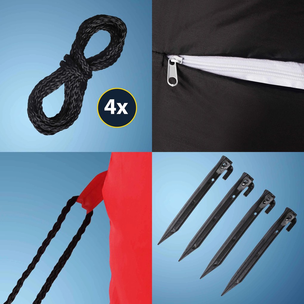 Moș Crăciun gonflabil cu iluminare, 180cm, roșu Monzana