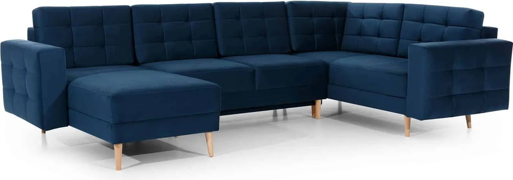 Colțar lemn masiv Formă U Extensibil Haga 320x202cm Personalizabil