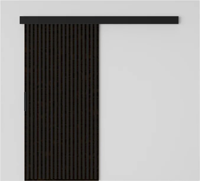 Ușă glisantă Perion – 96x1.6x205 cm – Wenge / Negru