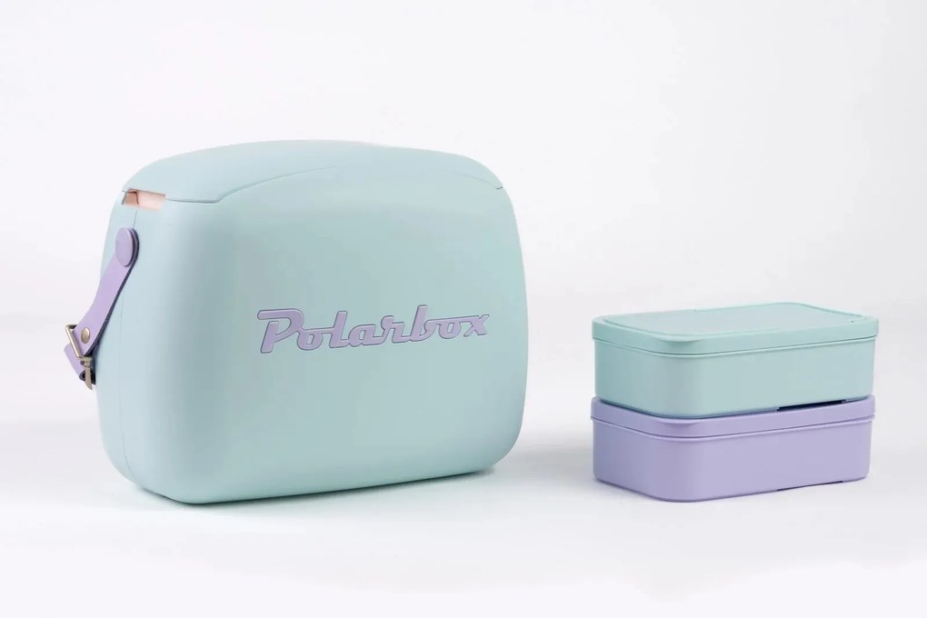 Cool box POP Summer style, 6 l, albastru deschis/violet - Polarbox