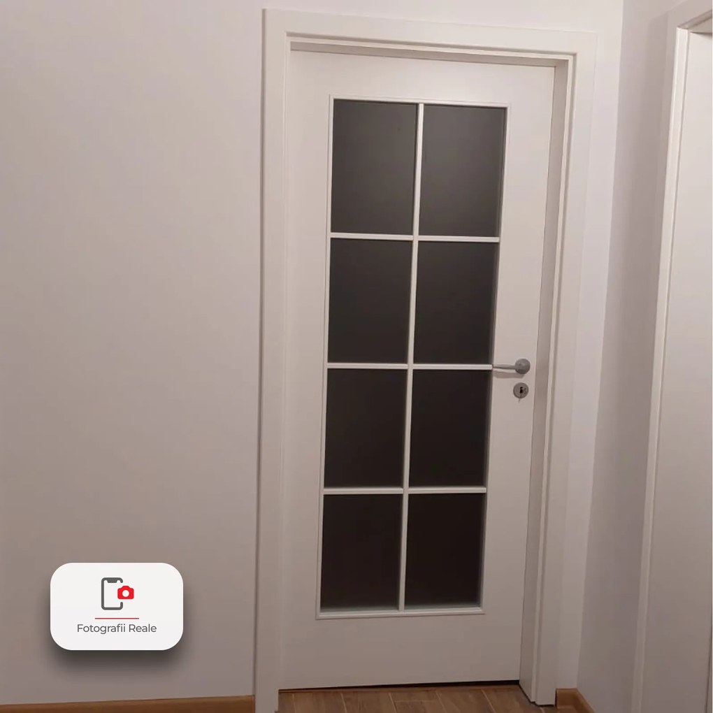 Usa HDF cu toc reglabil din MDF PAL - Colectia VINTAGE 5.4 - Culoare Gri Antracit Toc fix drept 90mm, Gri Antracit, Folie Decor