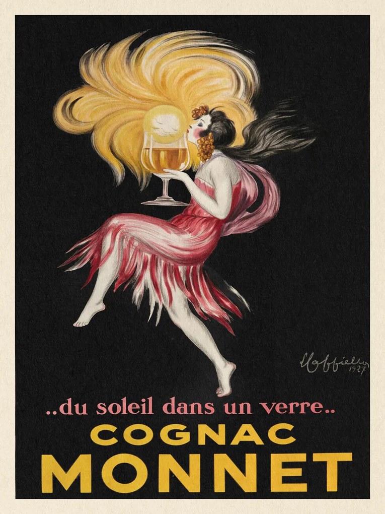 Artă imprimată Cognac Monnet (Vintage Alcohol Ad) - Leonetto Cappiello, (30 x 40 cm)