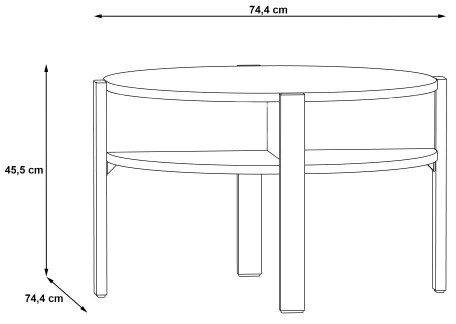 Măsuță de cafea RINO neagră