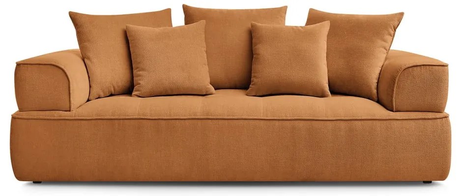 Canapea galben-muștar cu tapițerie din chenille 237 cm Whesley – Bobochic Paris