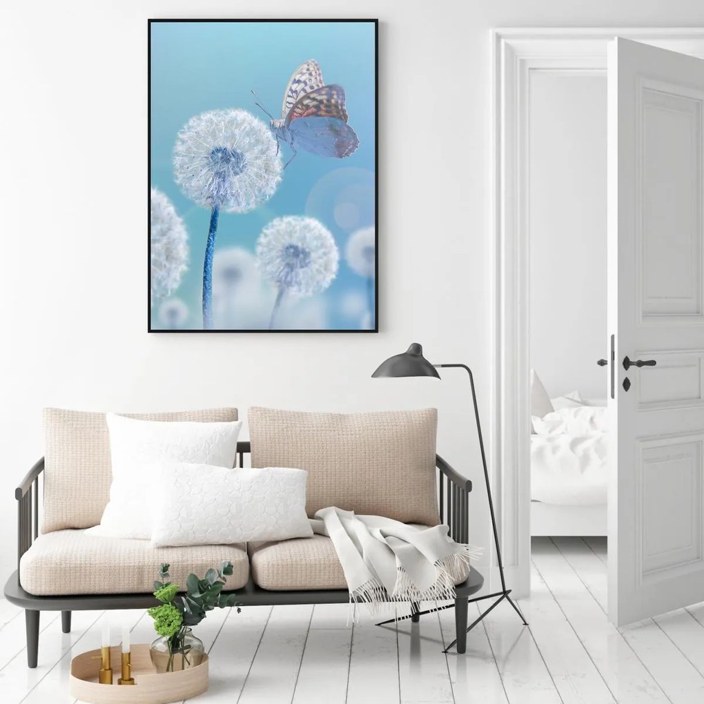 Poster - Fluture pe păpădie (A4)