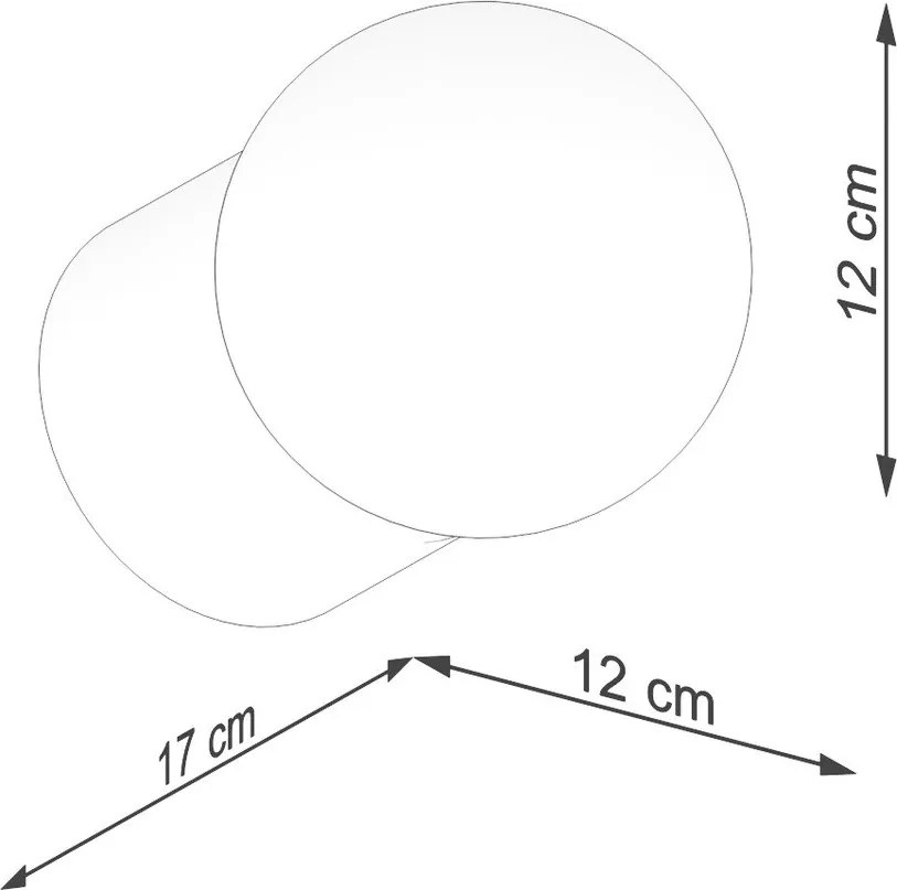 Aplică de perete albă/în culoare naturală ø 12 cm Surtur – Sollux