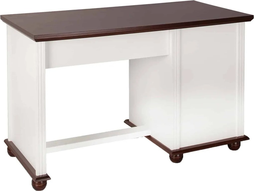 Birou lemn masiv alb Arlo 120x60cm /Maro