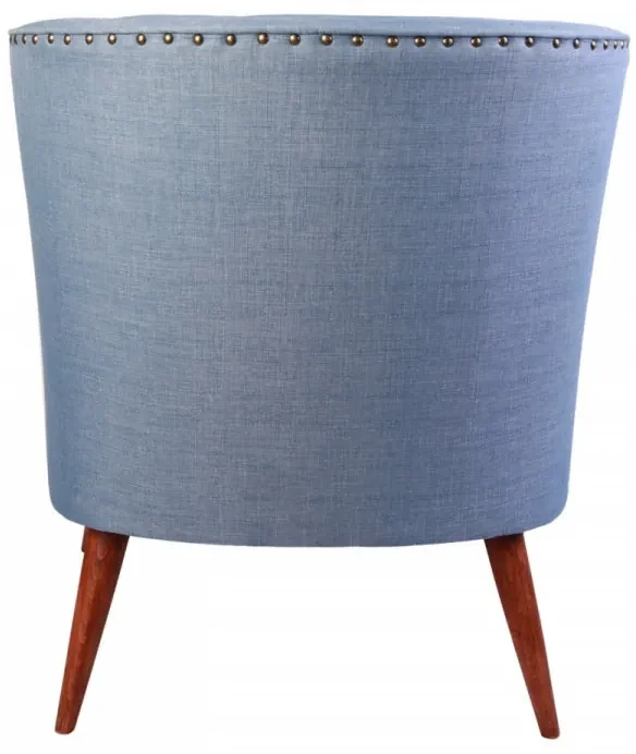 Fotoliu, Lemn Solid, Lamont, Albastru Indigo