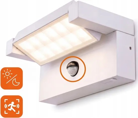 Aplică LED de exterior cu senzor LED/25W/230V IP54 albă