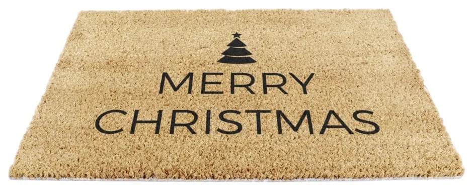 Covoraș de intrare din fibre de nucă de cocos 40x60 cm cu model de Crăciun Merry Christmas – Artsy Doormats