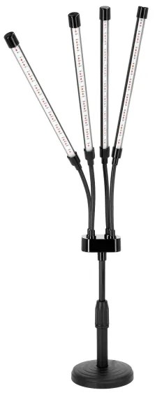 Lampă LED de masă pentru creșterea plantelor VITARO 4xLED/10W/230V negru